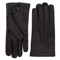 Men's Cognac Cashmere Lined Nappa Leather Gloves #2